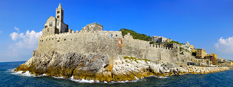 Fortet Portovenere, Cinque Terre i Italien.