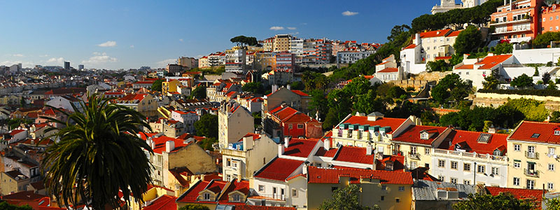 Utsikt ver Lissabon, Portugal.