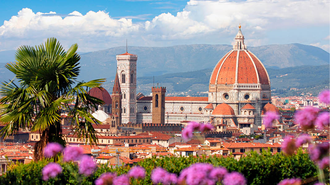 Katedralen i Florens p vr resa i Toscana
