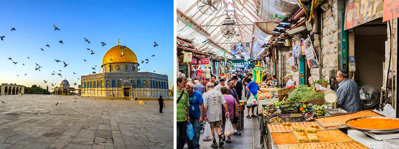 Matmarknad i Israel.