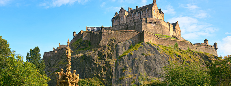 Vackra Edinburgh Castle, ett av Skottlands landmärken.