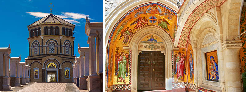Klostret Kikkos med vackra målningar på en resa till Cypern.