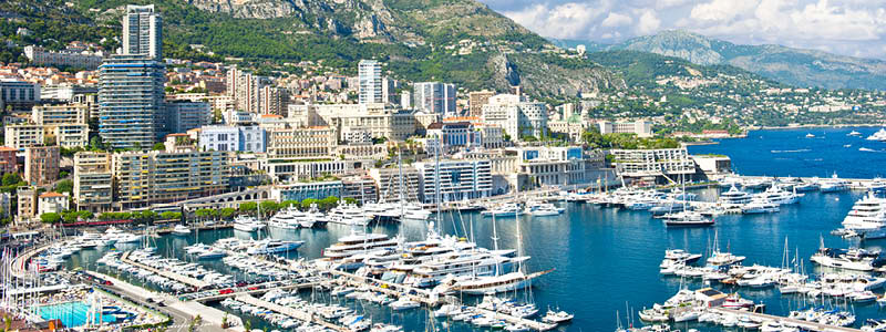 Hamnen i Monaco, Provence.