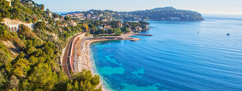 Cap Antibes på den franska Rivieran, Provence.