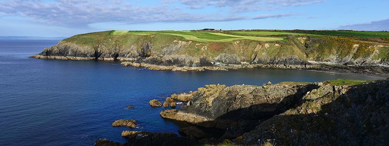 Bukten vid Kilmurrincove i Waterford, rundresa på Irland.