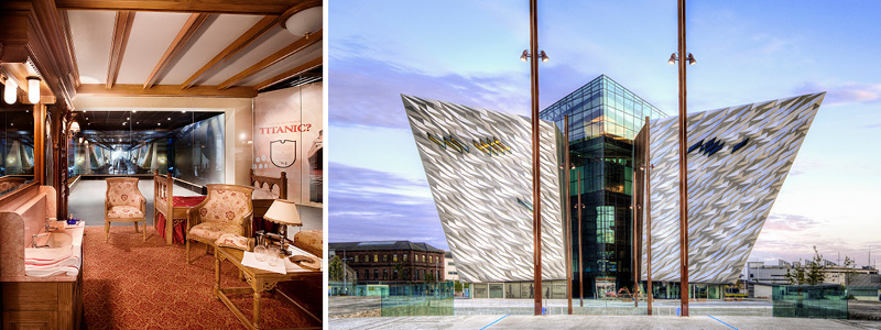 Titanicmuseet i Belfast på resa till Irland.