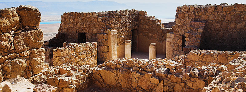 Ruinerna i Masada i Israel.