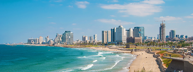Stranden i Tel Aviv.