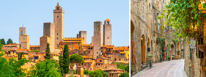 grna kullar, cypresser och berglandskap i volterra, italien