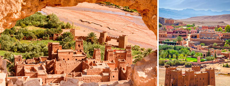 Ait Benhaddou är också känt som Afrikas Hollywood, i Atlasbergen i Marocko.