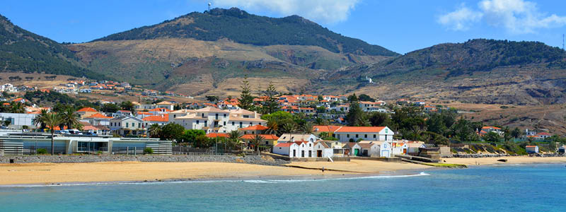 Ön Porto Santo utanför Madeira.