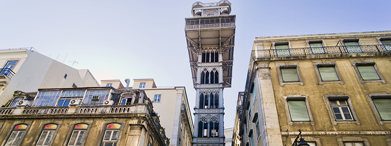 Hissen Santa Justa i Lissabon.