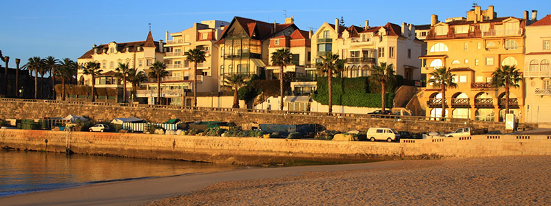 Cascais i solnedgång, Portugal.