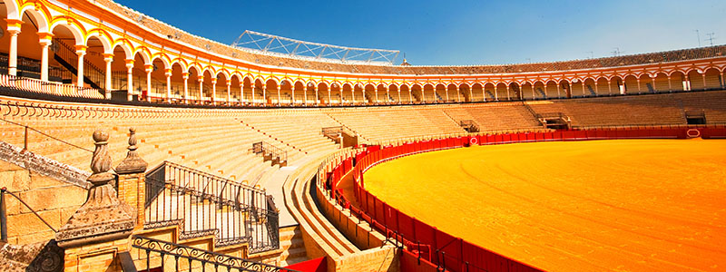 Tjurfäktningsarenan i Sevilla i Spanien.