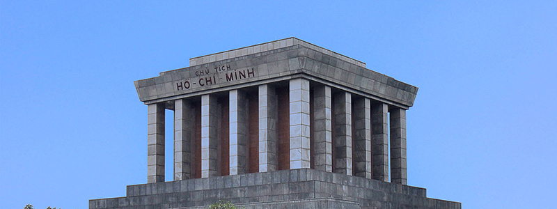 Ho CHi Minh mausoleum i Hanoi, Vietnam.