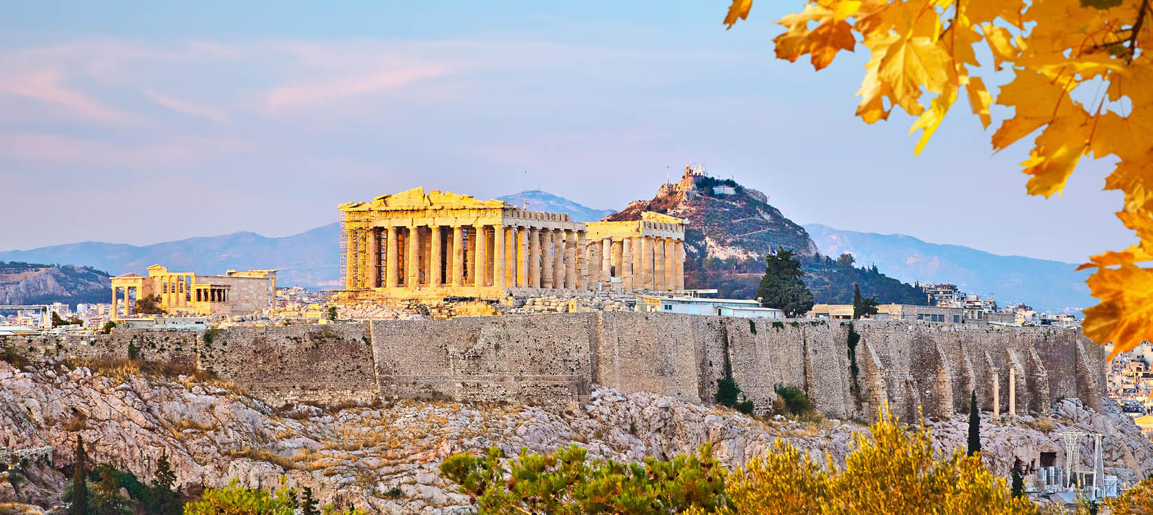 Akropolis i Athen p en resa till Grekland.