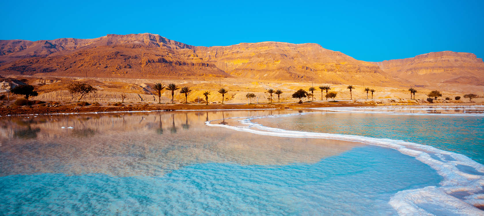 Det salta Dda havet i Israel.