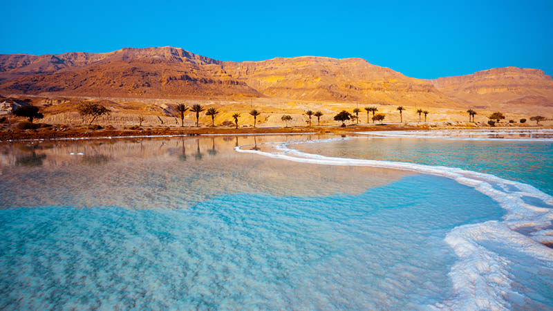 Det salta Dda havet i Israel.