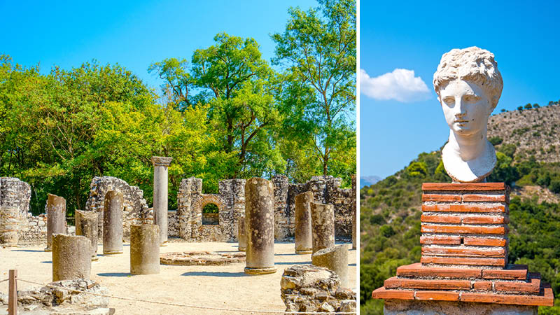 Nationalparken Butrint med arkeologiska sevärdheter på en resa genom Albanien.