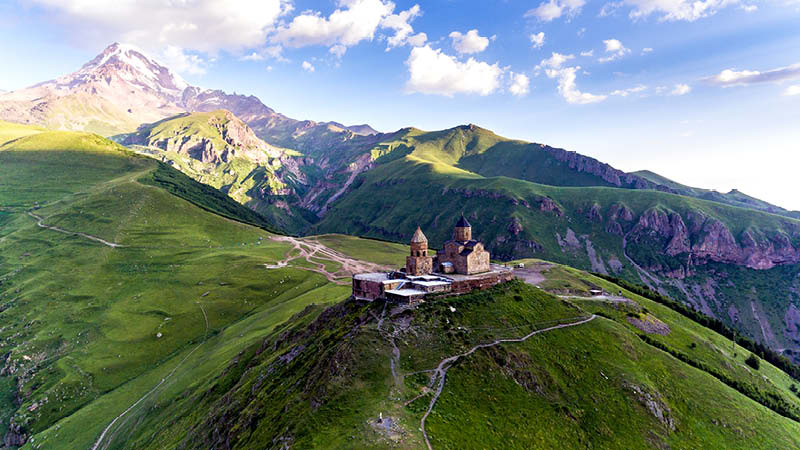 Gergetikyrkan i Georgien.