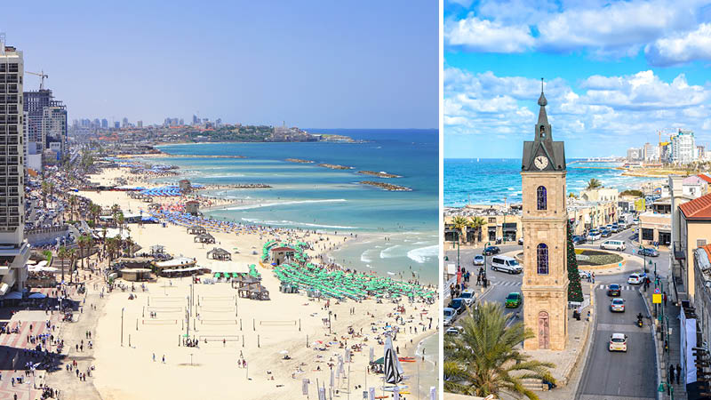 Långa sandstränder och storstadsliv i Tel Aviv. 